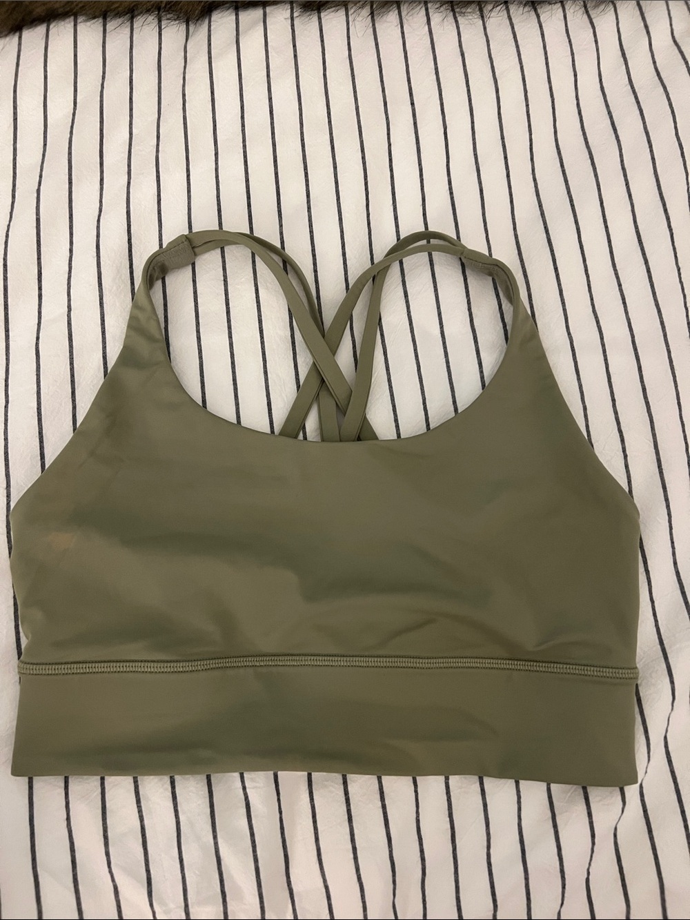 lululemon athletica Olive Green Strappy Sports Bra